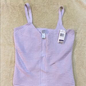 DKNY Lavender Ribbed Tank Top